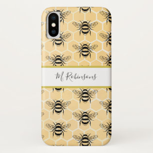 Monogram Bee Honeycomb Honey bee  Case-Mate iPhone Case