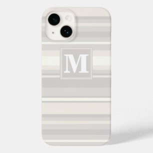 Monogram beige stripes Case-Mate iPhone 14 case