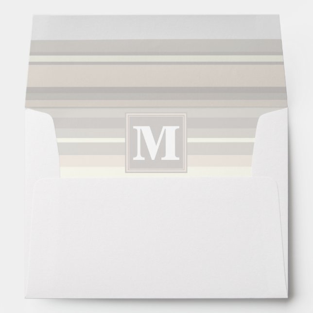 Monogram beige stripes envelope (Back (Bottom))