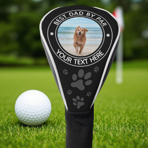 Monogram Best Dad By Par Dog Photo Personalised Golf Head Cover
