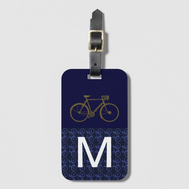 monogram bike luggage tag (Front Vertical)