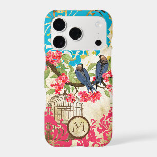 Monogram Birdcage Bird Damask iPhone 5 Case