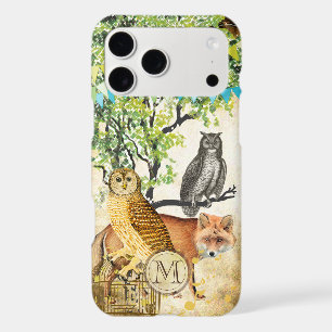 Monogram Birdcage Vintage Owl Fox Tree iPhone