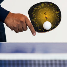 Monogram Black and Gold with decorative elements 