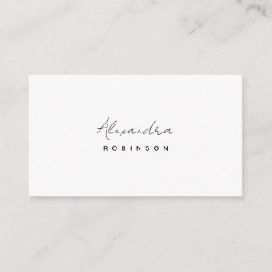 Monogram Black and White Minimalist Feminine Business Card