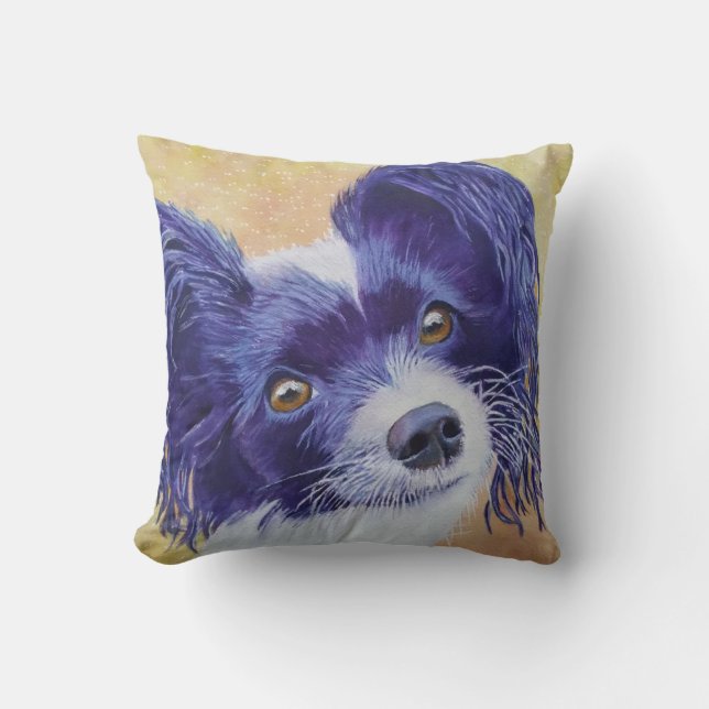 MONOGRAM BLACK AND WHITE PAPILLON CUSHION (Front)