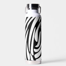 Monogram Black and White Striped Zebra Pattern