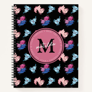 Monogram Black Axolotl Kid's Notebook