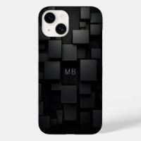 Monogram Black Geometric Abstract Pattern