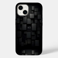 Monogram Black Geometric Abstract Pattern