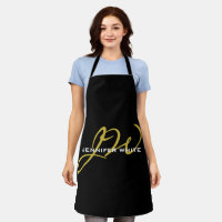 Monogram Black Gold Colour Plain Modern Own Name