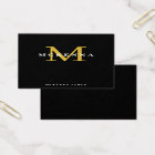 Monogram Black Gold Initial Personalised Name  Poc