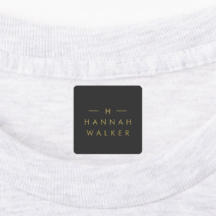 Monogram Black Gold   Modern Minimalist Clothing