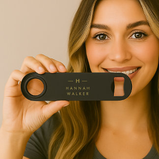 Monogram Black Gold | Modern Minimalist Elegant