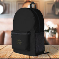 Monogram Black Gold | Modern Minimalist Elegant