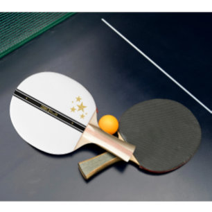 Monogram Black Star Strip Modern Cool Minimalist Ping Pong Paddle