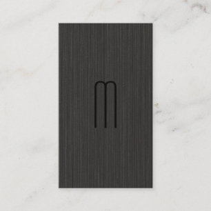 Monogram   Black Texture Business Card