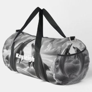 Monogram Black & White Dolphins Ocean Duffle Bag