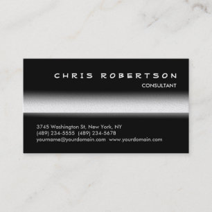 Monogram Black White Grey Trendy Business Card