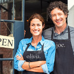 Monogram Black White Modern Simple His Hers Name Apron<br><div class="desc">Monogram Black White Modern Simple Elegant His or Hers Name Apron</div>