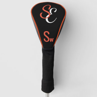 Monogram Black White Orange Sw Golf Head Cover