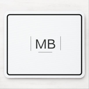  Monogram Black White Simple Professional  Mouse Pad
