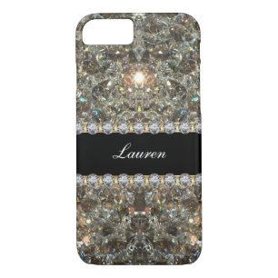 Monogram Bling Style iPhone 8/7 Case