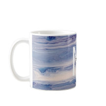 Monogram Blue And White 