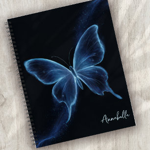 Monogram Blue Butterfly Notebook