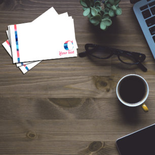 Monogram blue coral letter C notes