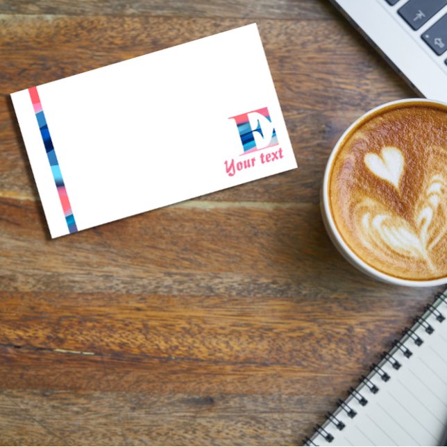 Monogram blue coral letter E notes (Creator Uploaded)