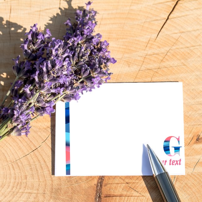 Monogram blue coral letter G notes (Creator Uploaded)