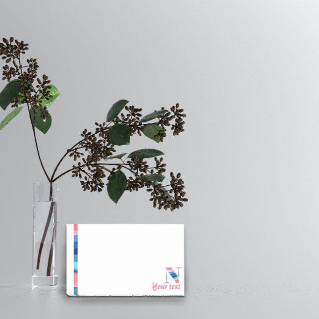 Monogram blue coral letter N notes (Creator Uploaded)