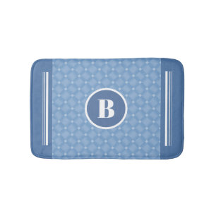 Monogram Blue Diamond Baby Nursery Bath Mat