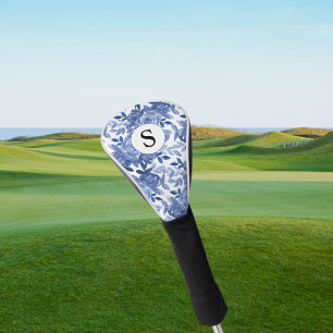 Monogram Blue Floral Golf Head Cover
