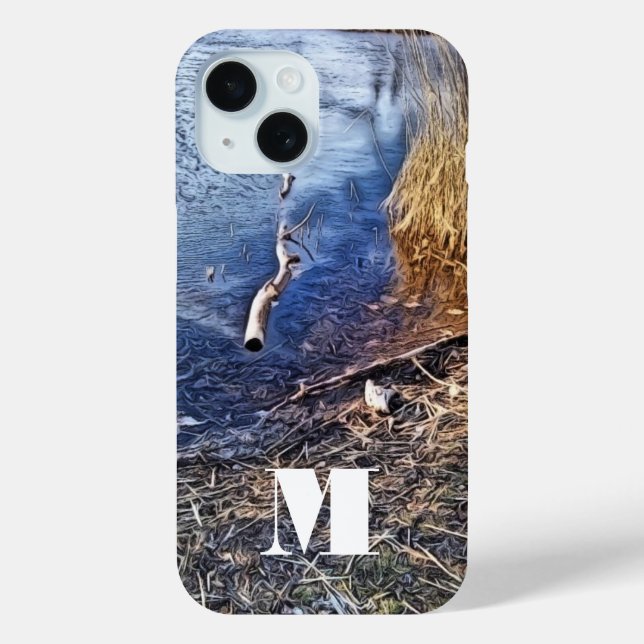 Monogram Blue Lakeshore Case-Mate iPhone Case (Back)