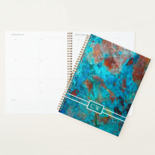 Monogram   Blue Shattuckite Planner