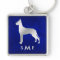 Monogram Blue Silver Great Dane