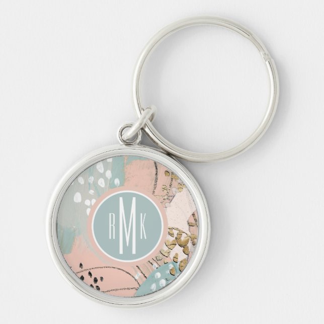 Monogram | Blush & Gold I Key Ring (Front)