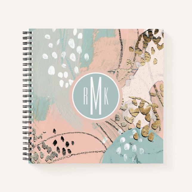 Monogram | Blush & Gold I Notebook (Front)