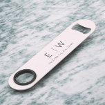 Monogram Blush Pink Modern Minimalist Elegant<br><div class="desc">Introducing our Monogram Neutral Modern Minimalist Elegant Bar Key Bottle Opener, a functional yet sophisticated addition to your barware collection. This premium bottle opener seamlessly combines classic elegance with contemporary minimalism, making it a stylish statement piece for your home bar or special events. Crafted with meticulous attention to detail, this...</div>