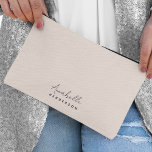 Monogram Blush Pink | Modern Minimalist Feminine Accessory Pouch<br><div class="desc">A simple stylish custom monogram design with a modern minimalist handwritten script typography paired with a block typography in black on an elegant pastel blush pink background. The monogram name can easily be personalised to make a design as unique as you are! The perfectly personal gift or accessory for any...</div>