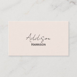 Monogram Blush Pink | Modern Minimalist Feminine Business Card