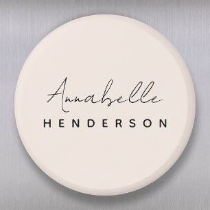 Monogram Blush Pink   Modern Minimalist Feminine Magnet