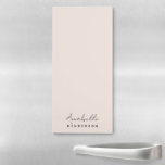 Monogram Blush Pink | Modern Minimalist Feminine Magnetic Notepad<br><div class="desc">A simple stylish custom monogram design with a modern minimalist handwritten script typography paired with a block typography in black on an elegant pastel blush pink background. The monogram name can easily be personalised to make a design as unique as you are! The perfectly personal gift or accessory for any...</div>