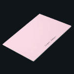 Monogram Blush Pink | Modern Minimalist Feminine Notepad<br><div class="desc">A simple stylish custom monogram design with a modern minimalist handwritten script typography in black on an elegant blush pink background. The monogram name can easily be  personalised. The perfectly personal gift or accessory for any occasion!</div>