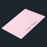 Monogram Blush Pink Modern Minimalist Feminine Notepad<br><div class="desc">A simple stylish custom monogram design with a modern minimalist handwritten script typography in black on an elegant blush pink background. The monogram name can easily be  personalised. The perfectly personal gift or accessory for any occasion!</div>