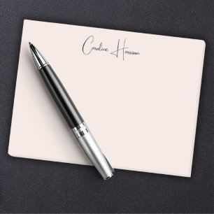 Monogram Blush Pink Modern Minimalist Feminine Post-it Notes