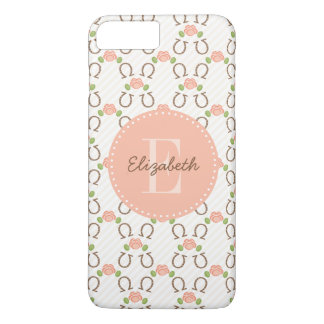 Monogram Blush Rose and Horseshoe iPhone 8 Plus/7 Plus Case