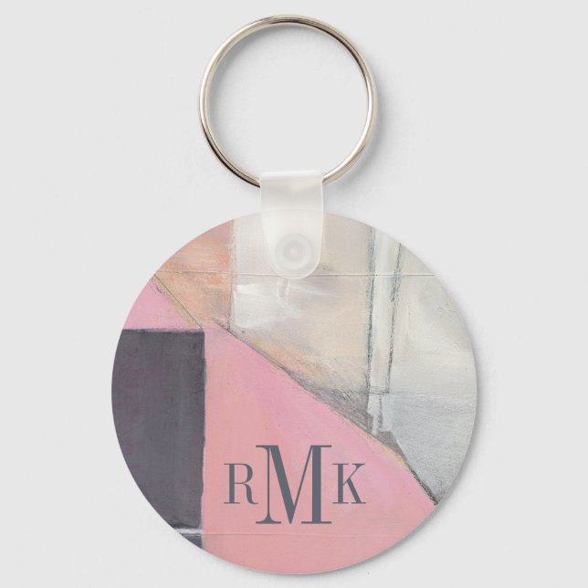 Monogram | Blushing Bride Key Ring (Front)